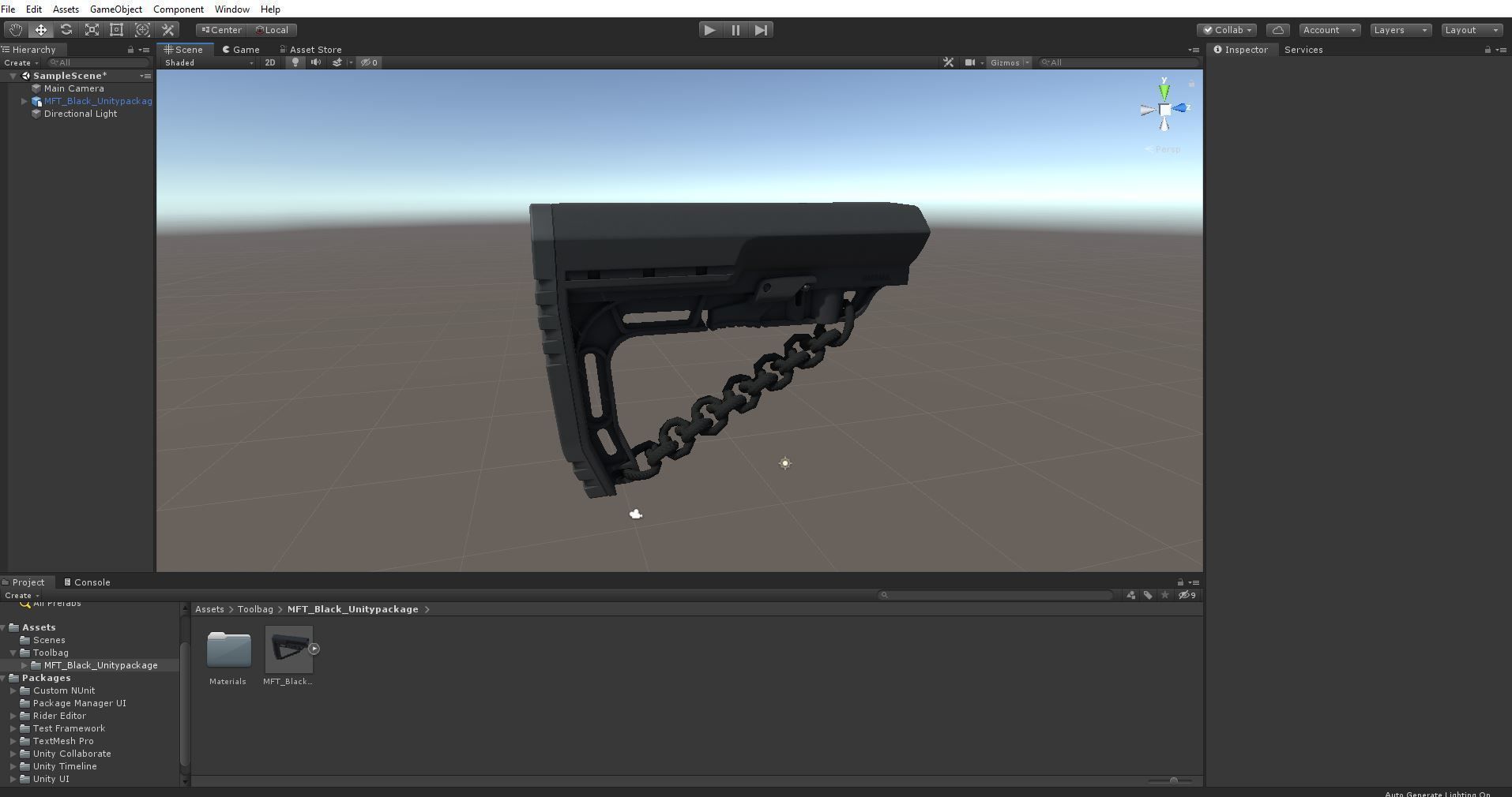 Mission First Tactical AR15 BattleLink Minimalist Stock PBR  Low-poly 3D model_40