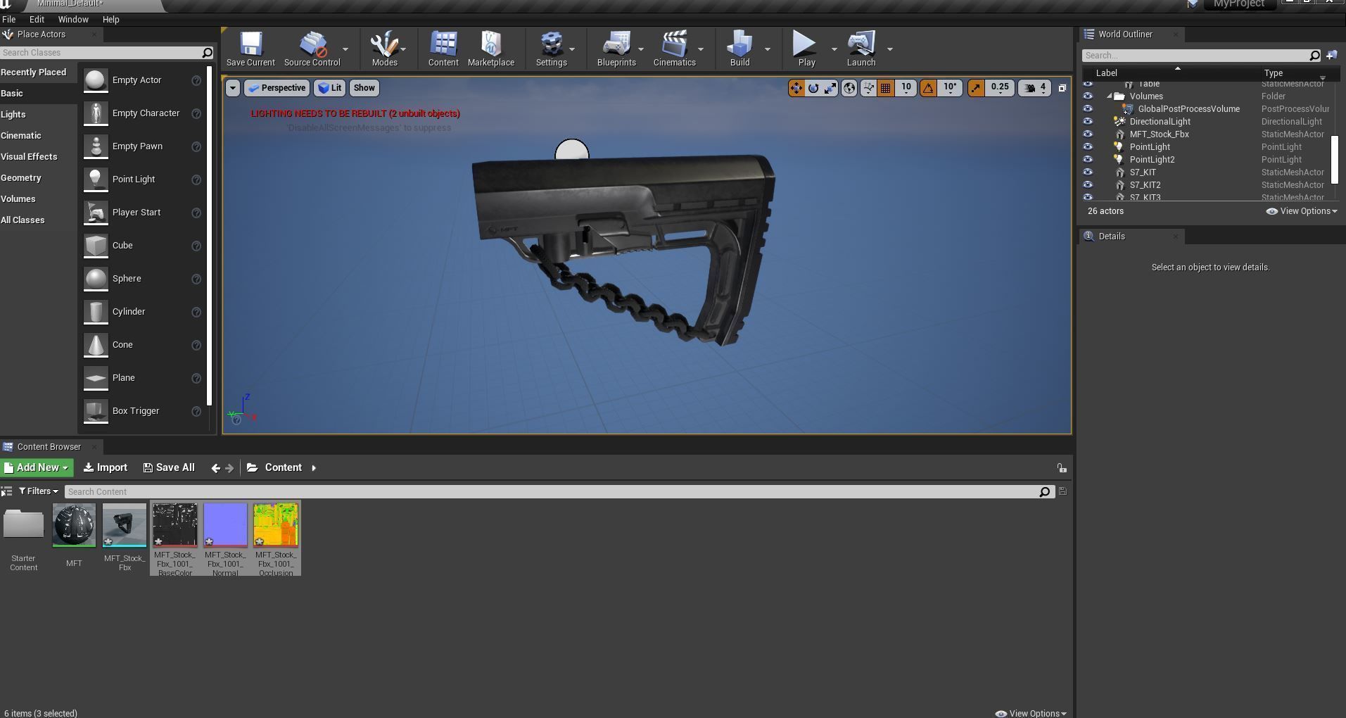 Mission First Tactical AR15 BattleLink Minimalist Stock PBR  Low-poly 3D model_47