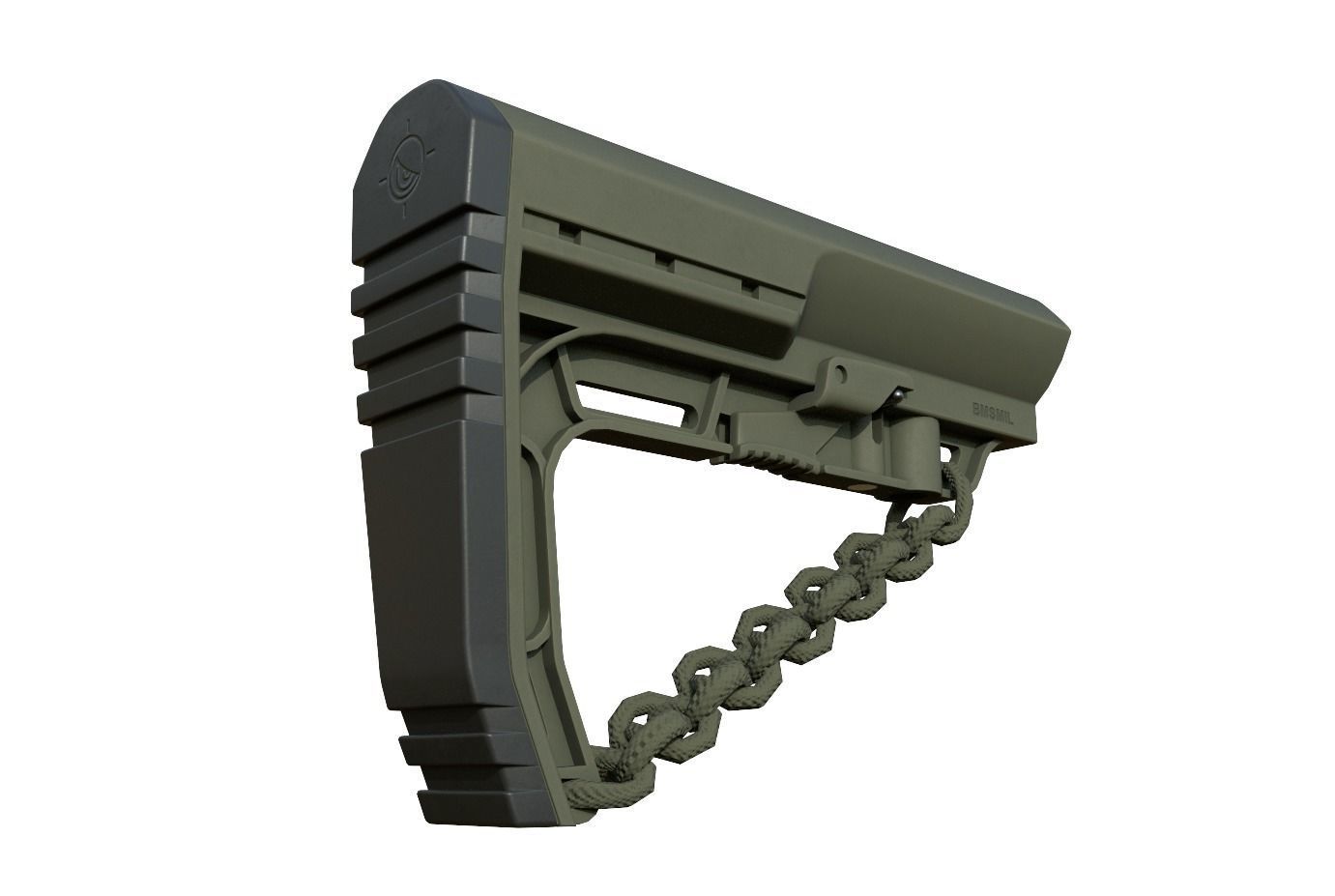 Mission First Tactical AR15 BattleLink Minimalist Stock PBR  Low-poly 3D model_33