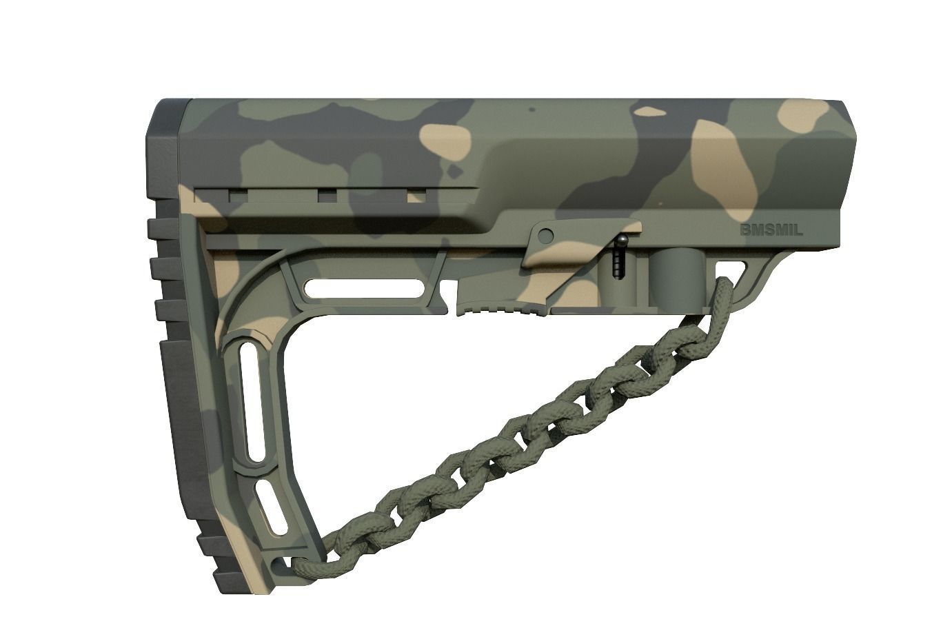 Mission First Tactical AR15 BattleLink Minimalist Stock PBR  Low-poly 3D model_9