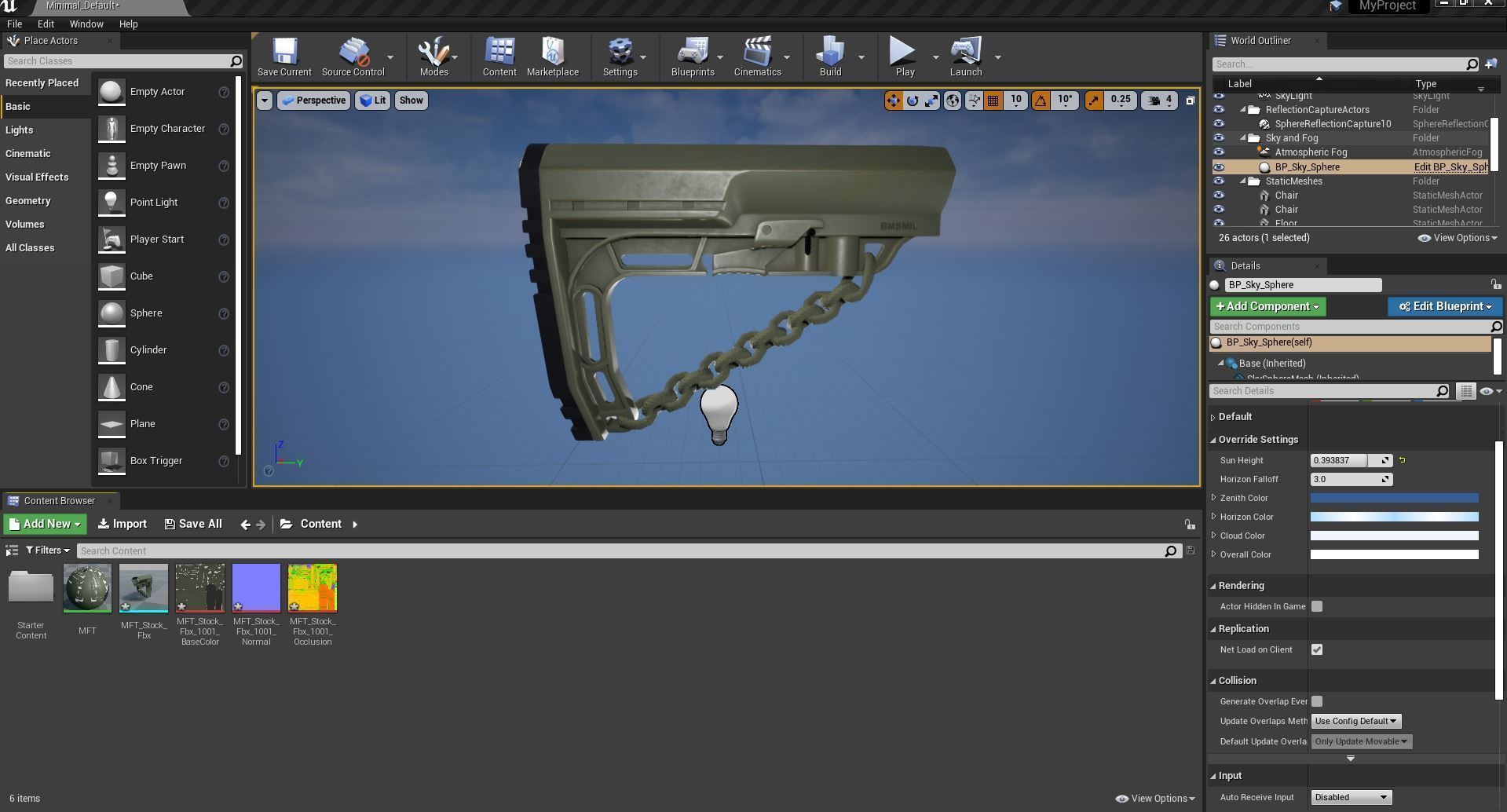 Mission First Tactical AR15 BattleLink Minimalist Stock PBR  Low-poly 3D model_53