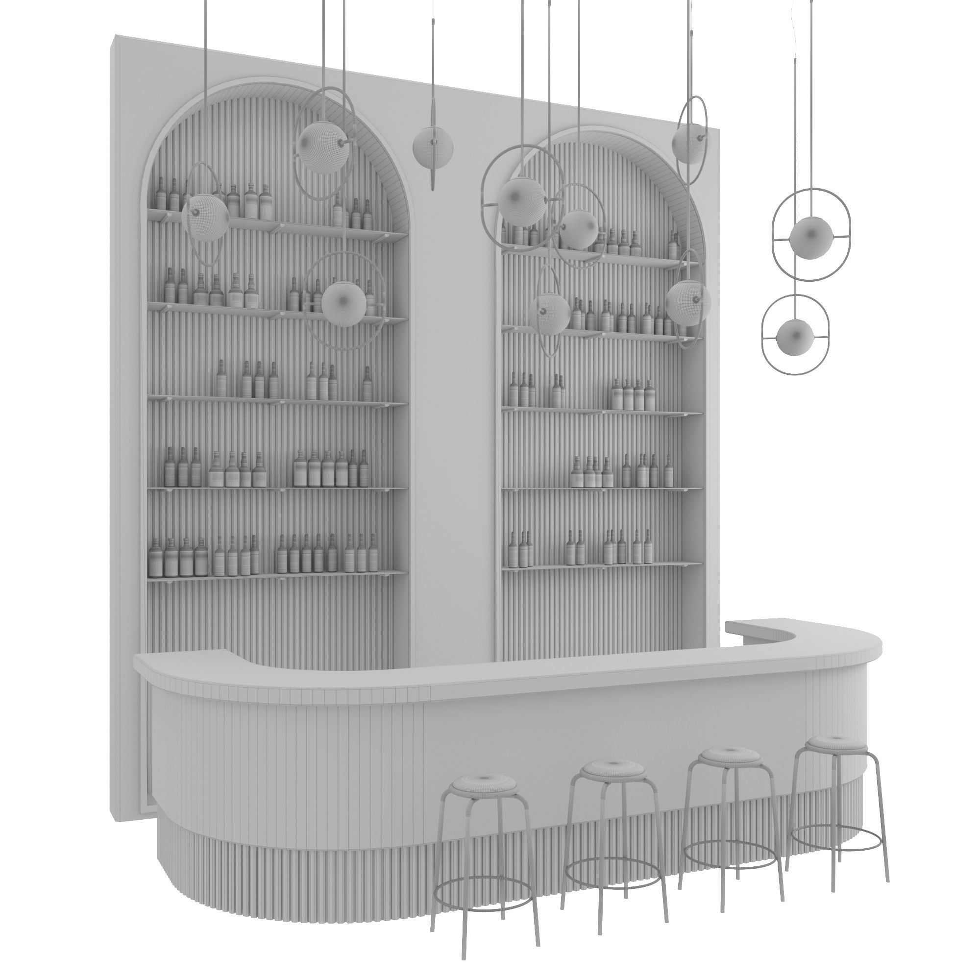 Loft  bar 3D model_3