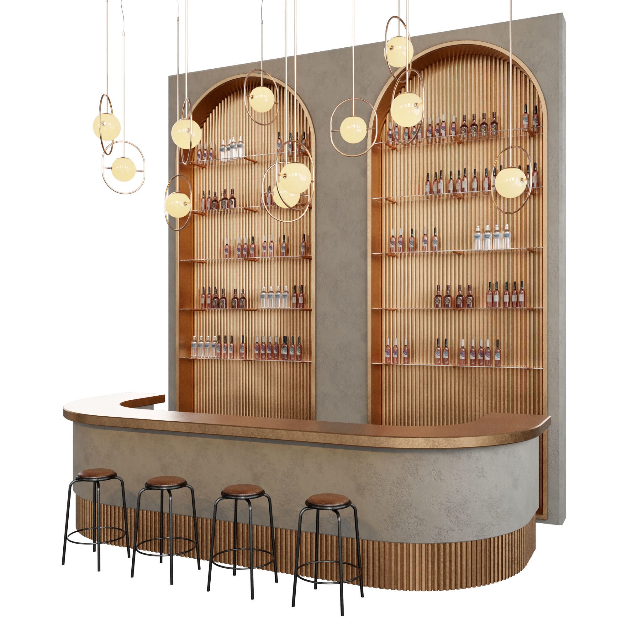 Loft  bar 3D model_1