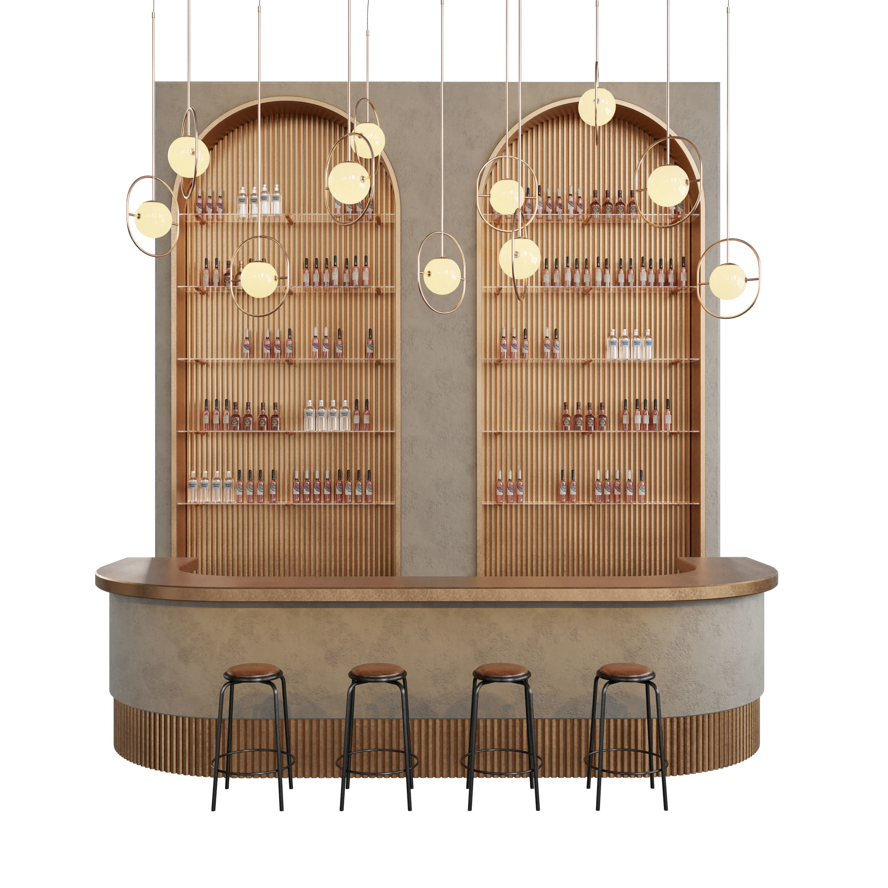 Loft  bar 3D model_2