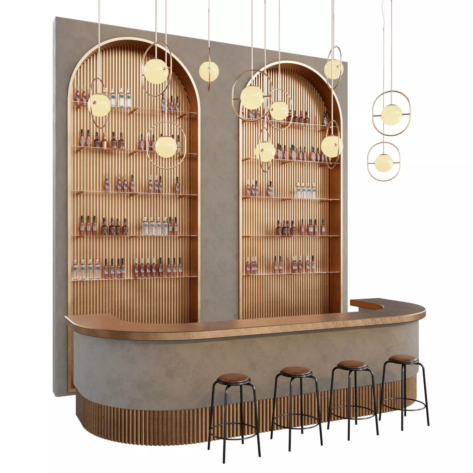 Loft  bar 3D model_0