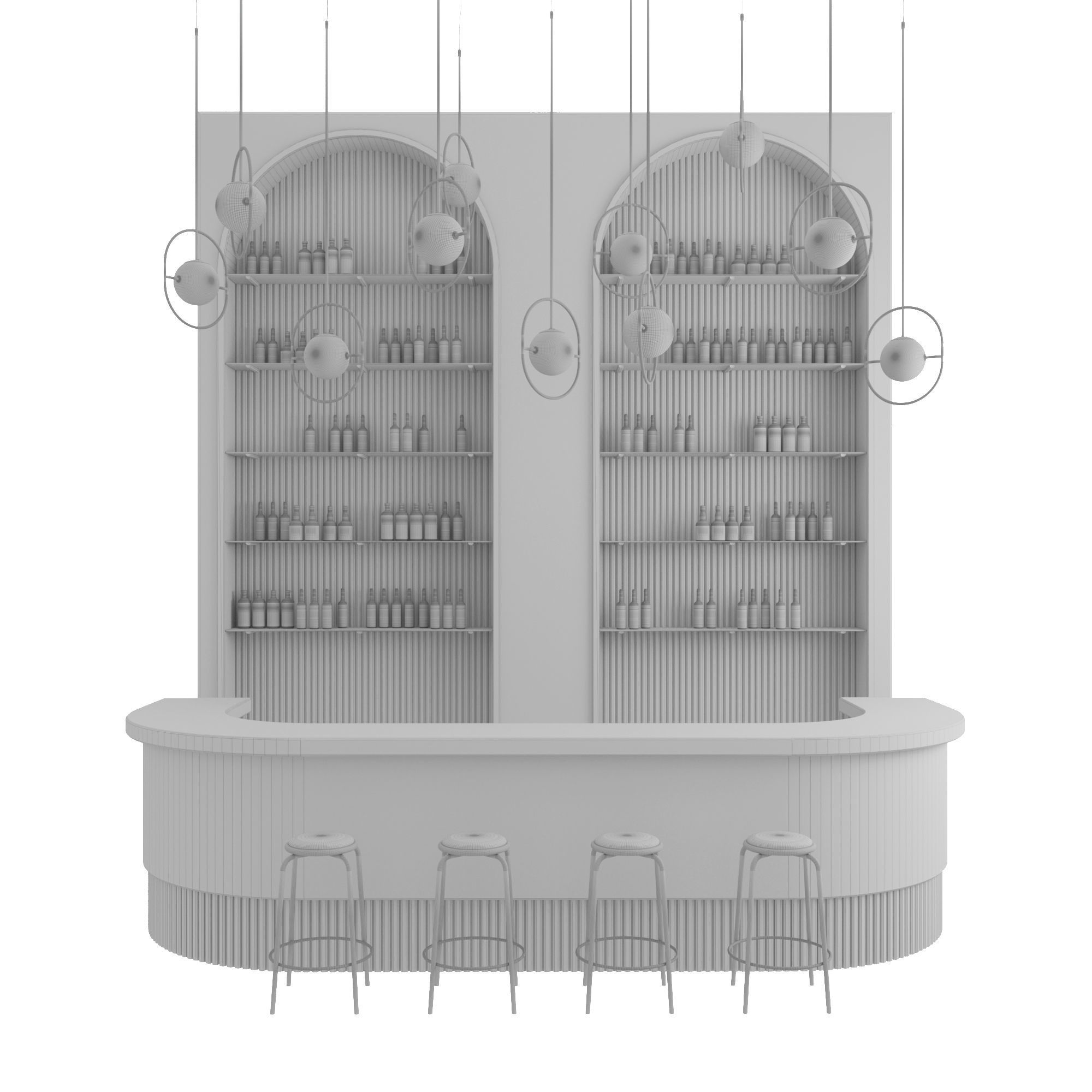 Loft  bar 3D model_4