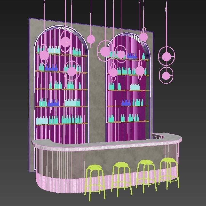 Loft  bar 3D model_6