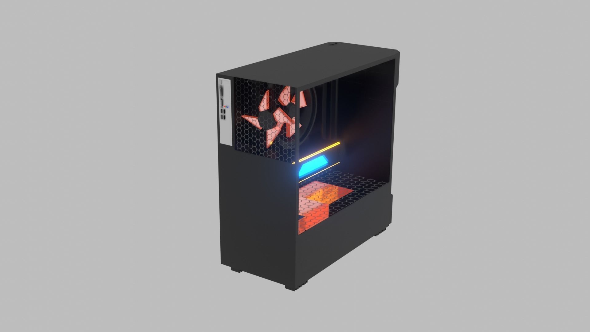 PC AND MONITOR Low-poly 3D model_4