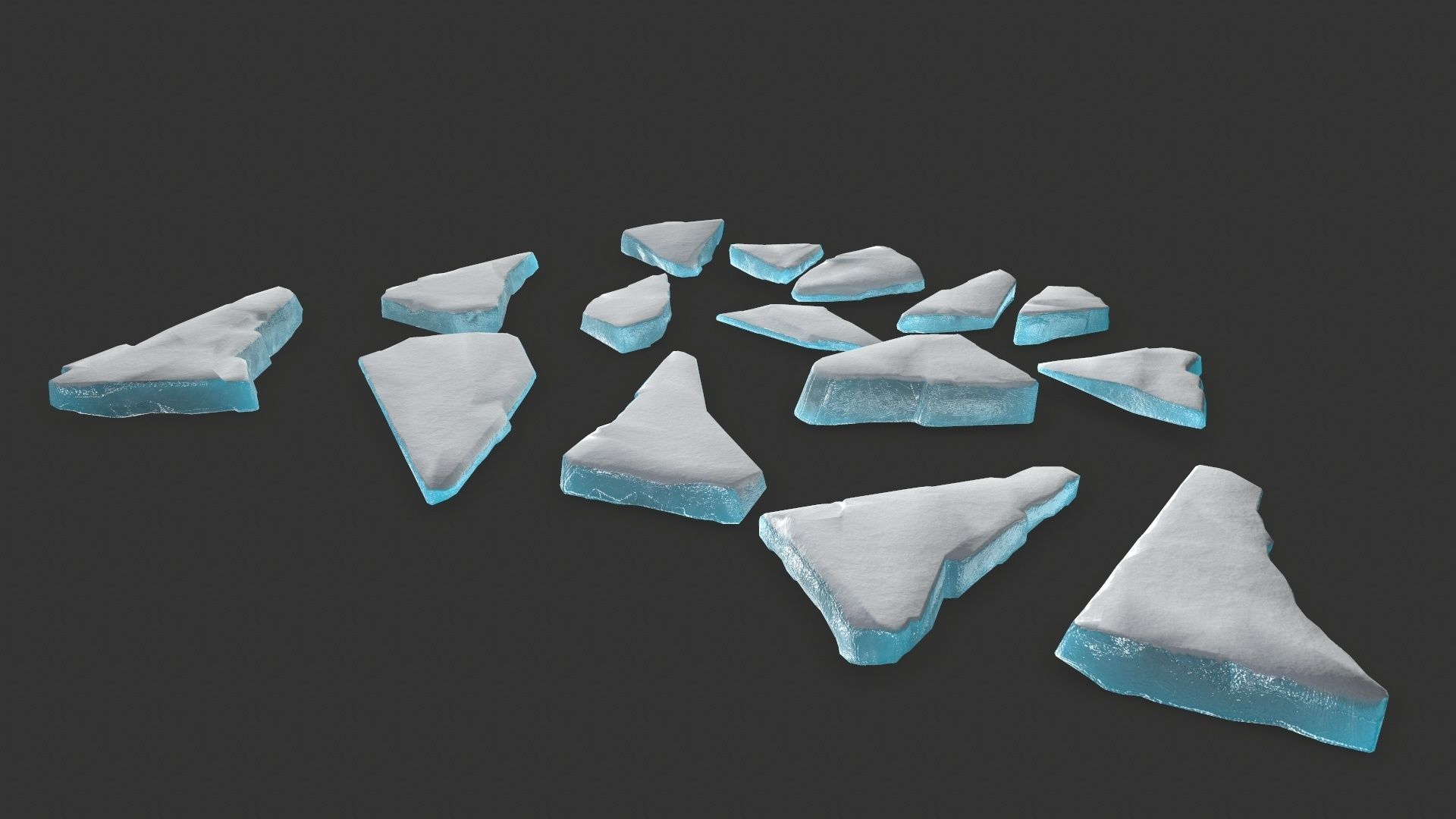 ice set pieces Low-poly 3D model_5