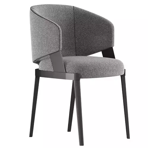 Chair dining with fabric and legs