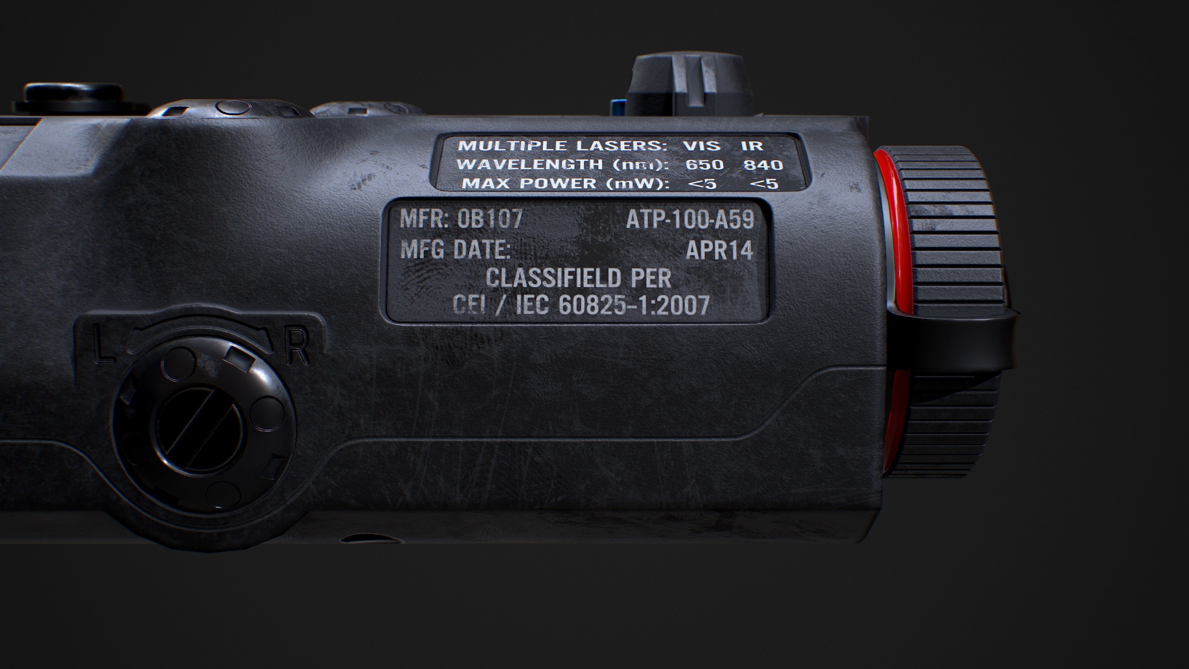 EOTECH ATPIAL AN PEQ15 AIMING LASER Low-poly 3D model_13