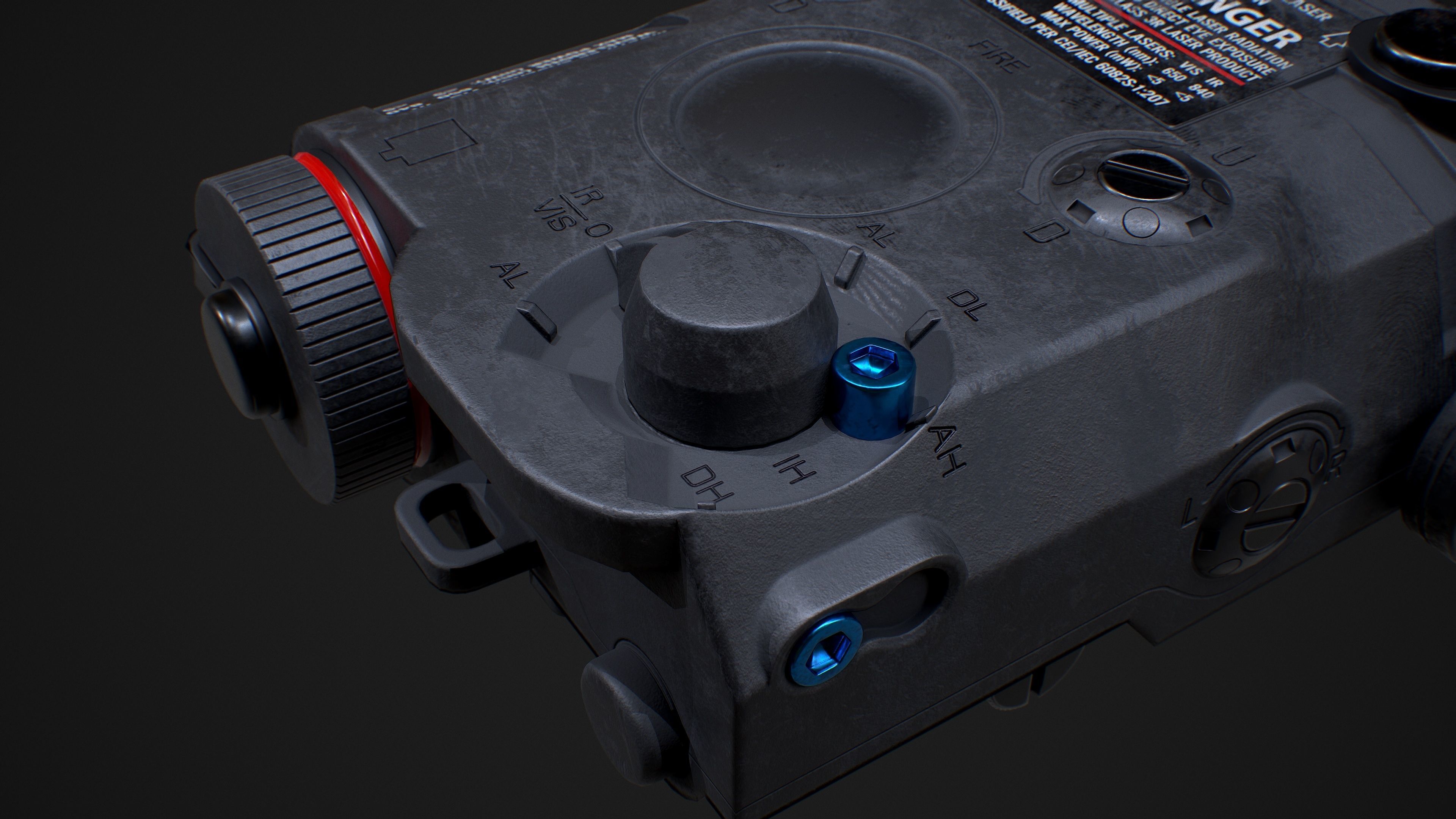 EOTECH ATPIAL AN PEQ15 AIMING LASER Low-poly 3D model_5