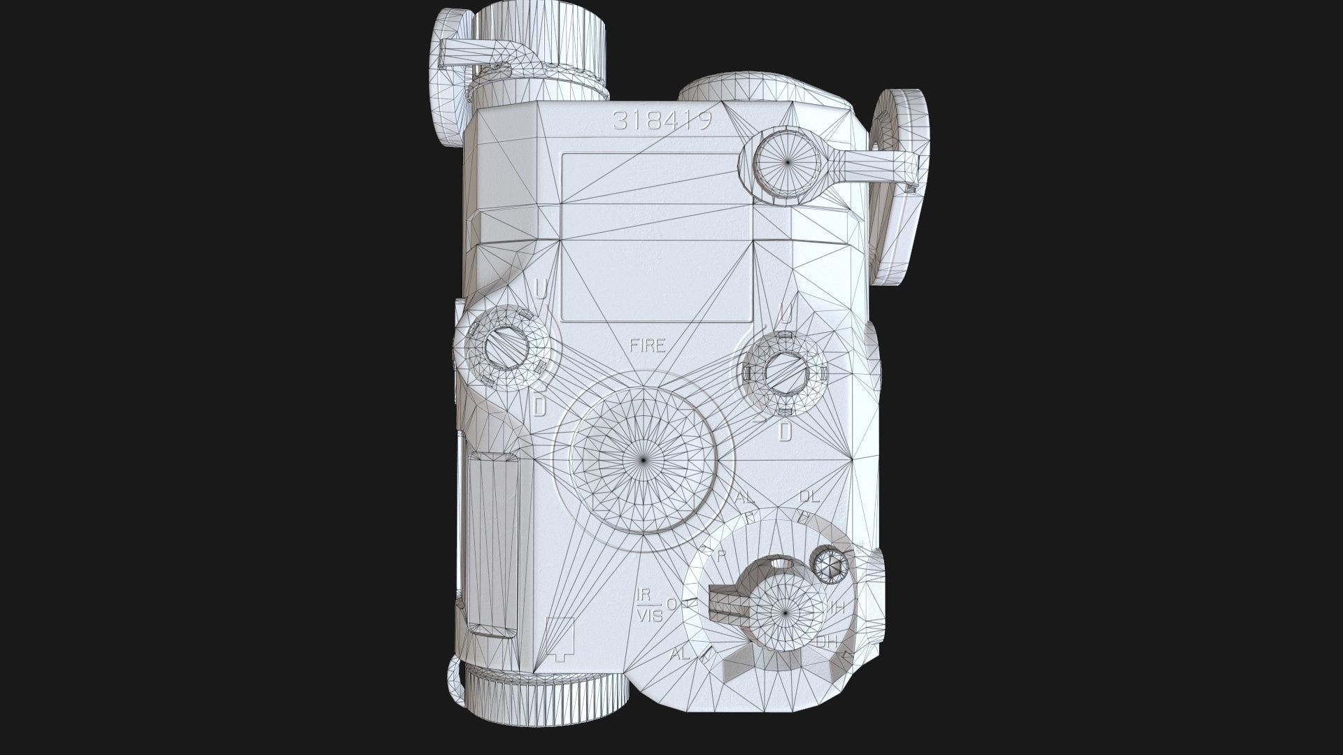 EOTECH ATPIAL AN PEQ15 AIMING LASER Low-poly 3D model_23