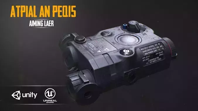EOTECH ATPIAL AN PEQ15 AIMING LASER Low-poly 3D model