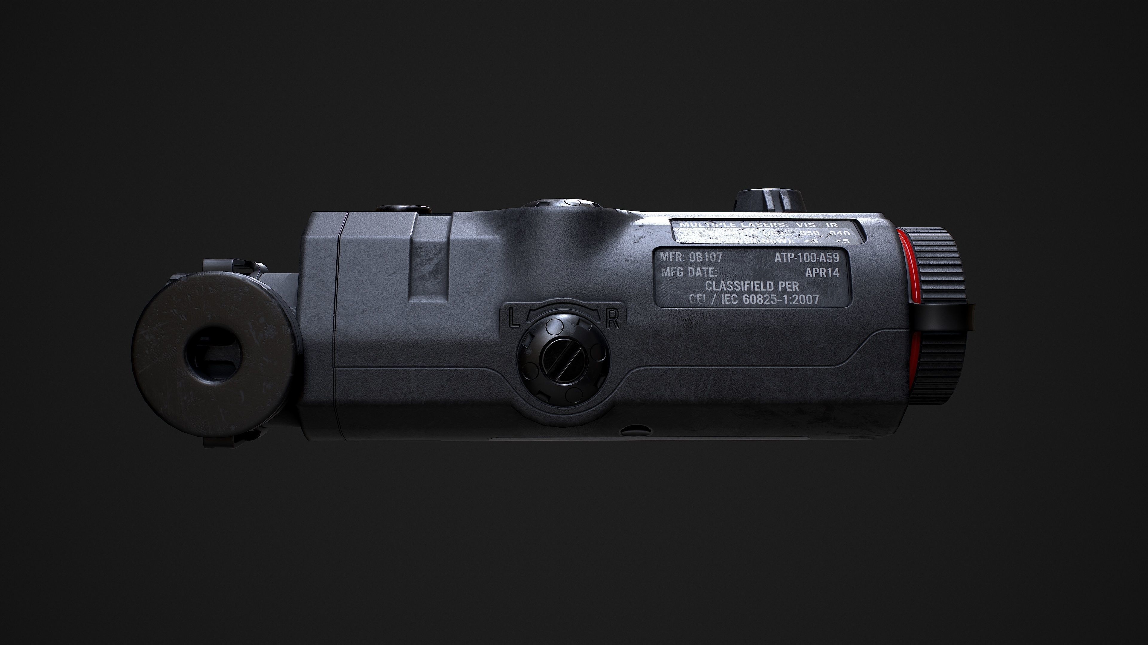 EOTECH ATPIAL AN PEQ15 AIMING LASER Low-poly 3D model_14