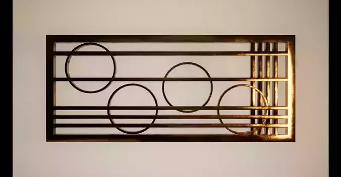 Bronze Wall Decoration 05 Free low-poly 3D model