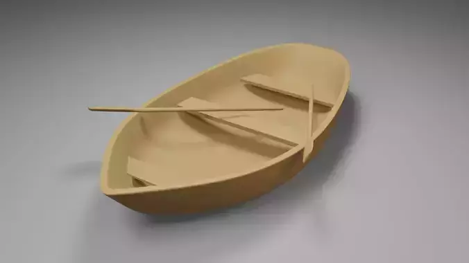 Boat Wooden  3D model