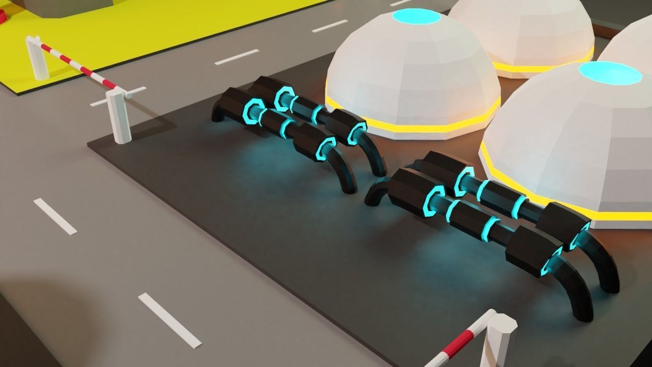 Lowpoly Nuclear Fabrica - Facility Low-poly 3D model_6