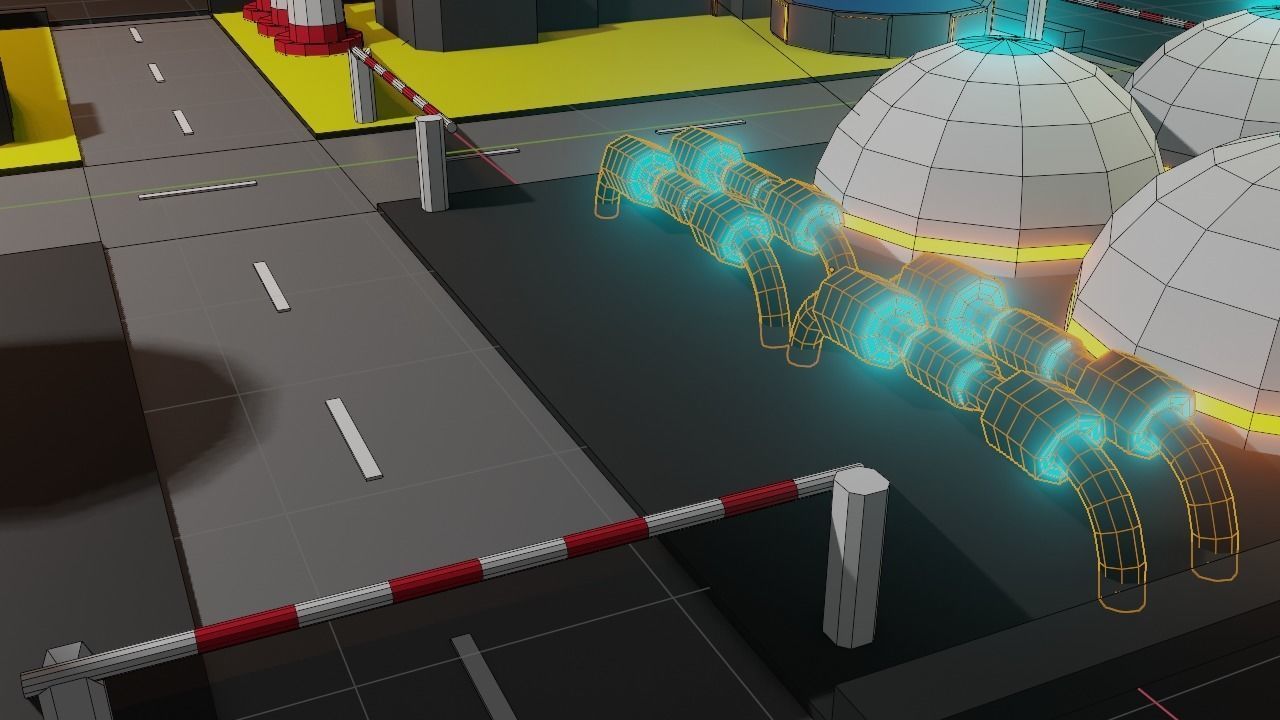 Lowpoly Nuclear Fabrica - Facility Low-poly 3D model_12