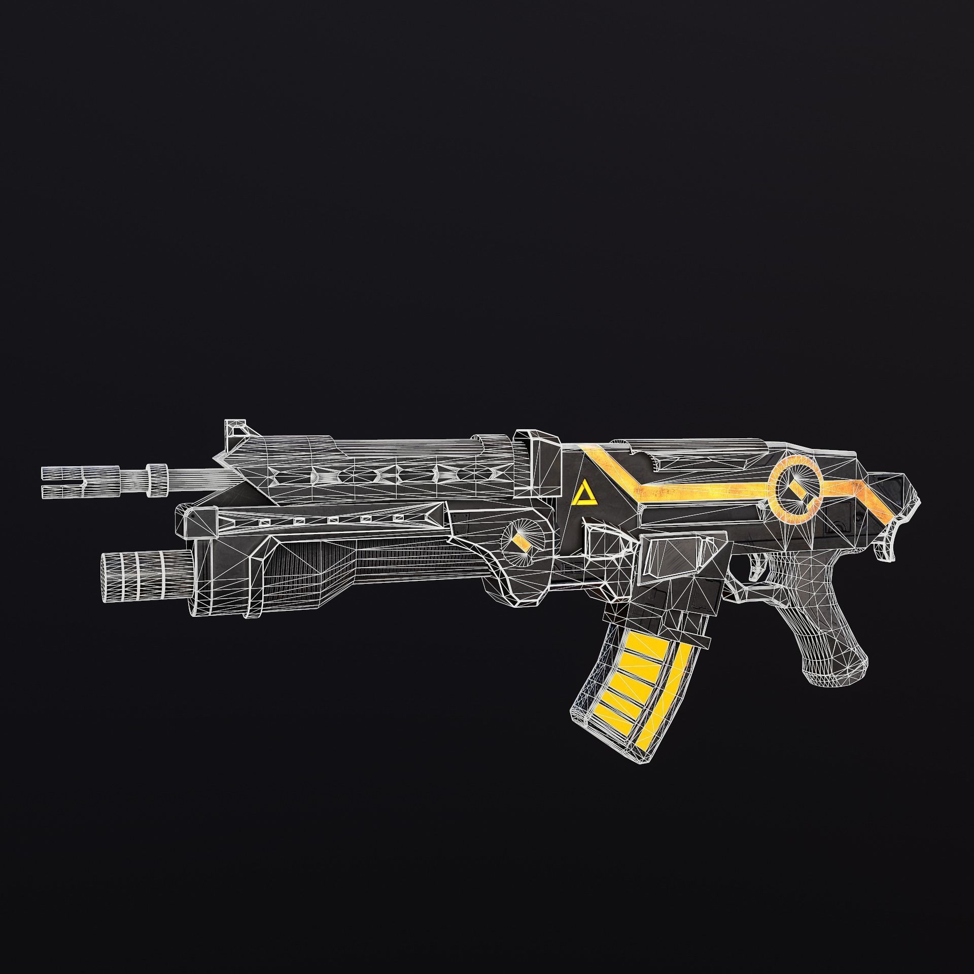 Sci-Fi Energy Weapon Remake Low-poly 3D model_15