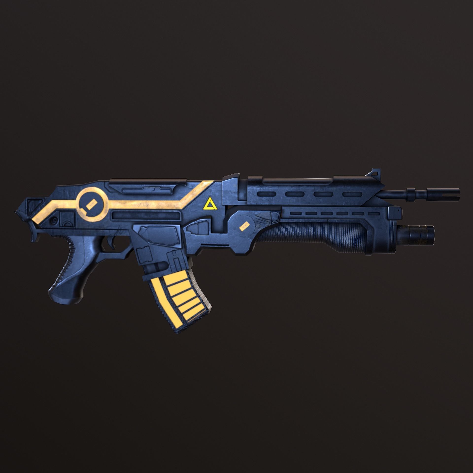 Sci-Fi Energy Weapon Remake Low-poly 3D model_2