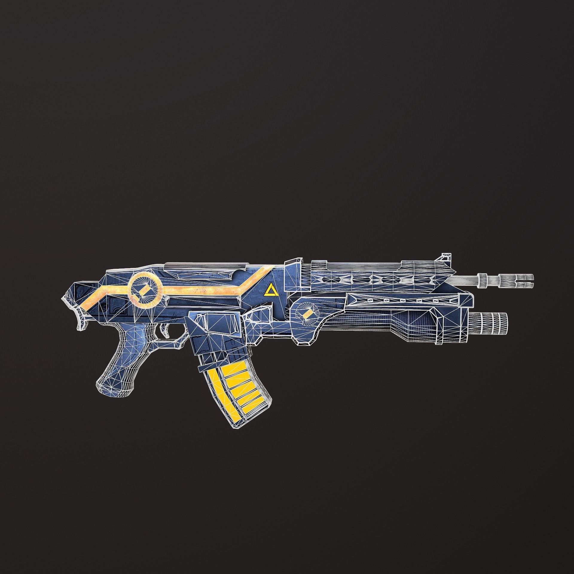 Sci-Fi Energy Weapon Remake Low-poly 3D model_16