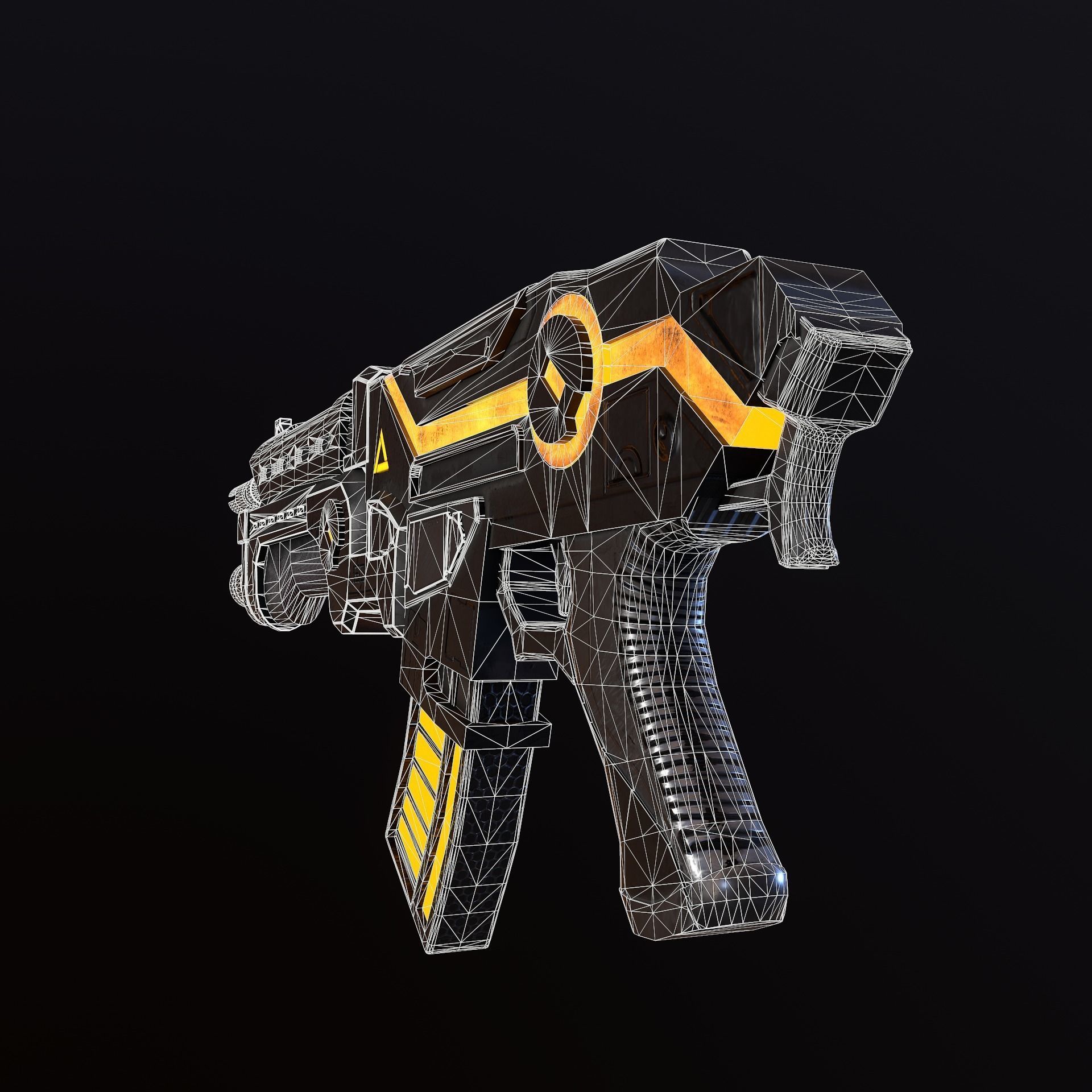 Sci-Fi Energy Weapon Remake Low-poly 3D model_17