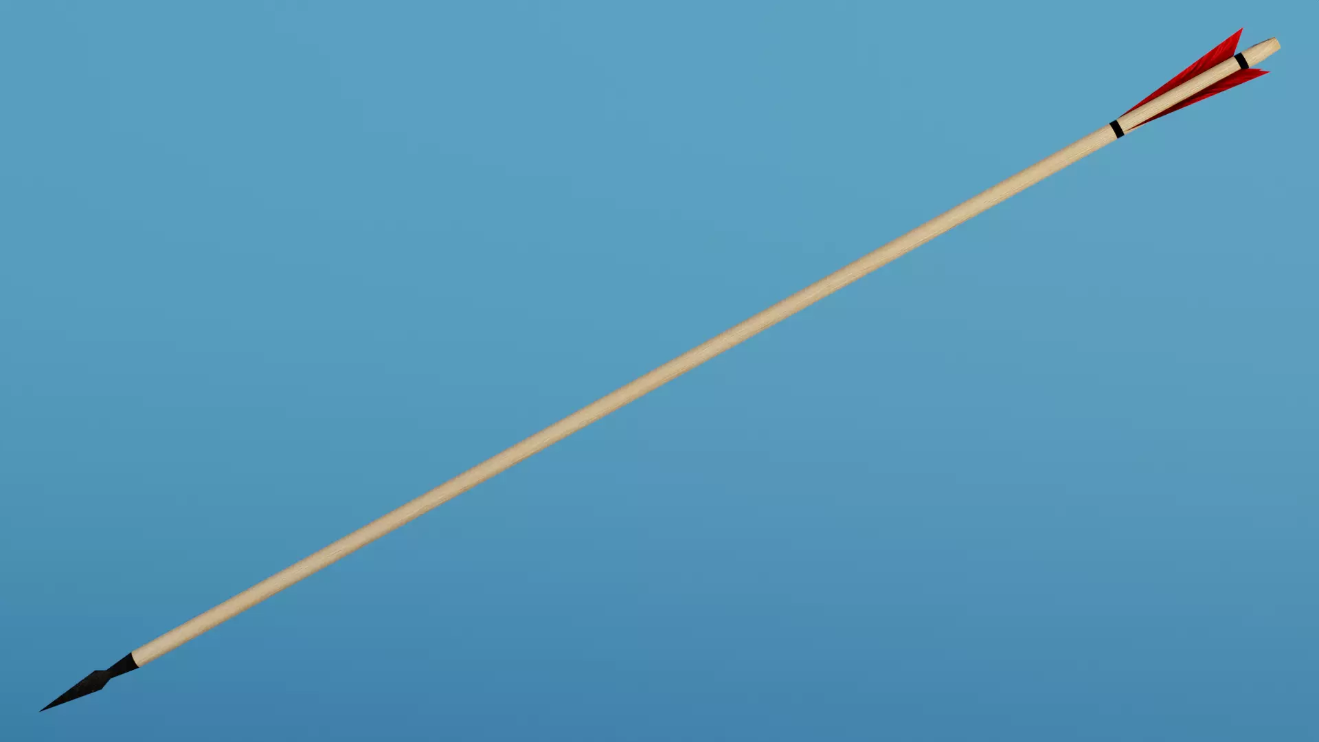 Bodkin Arrow Low-poly 3D model_0