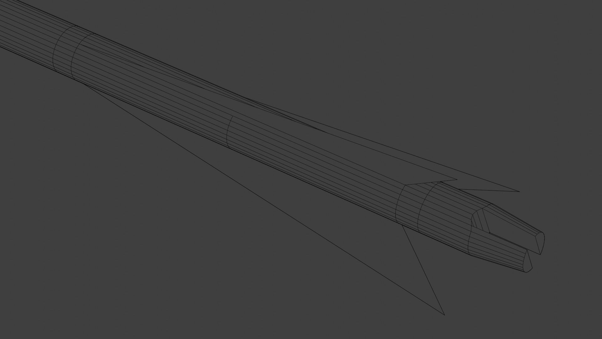Bodkin Arrow Low-poly 3D model_9