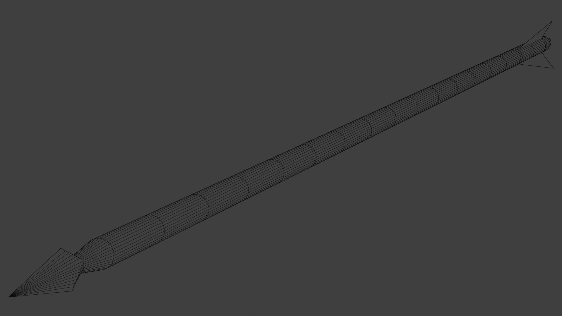 Bodkin Arrow Low-poly 3D model_7