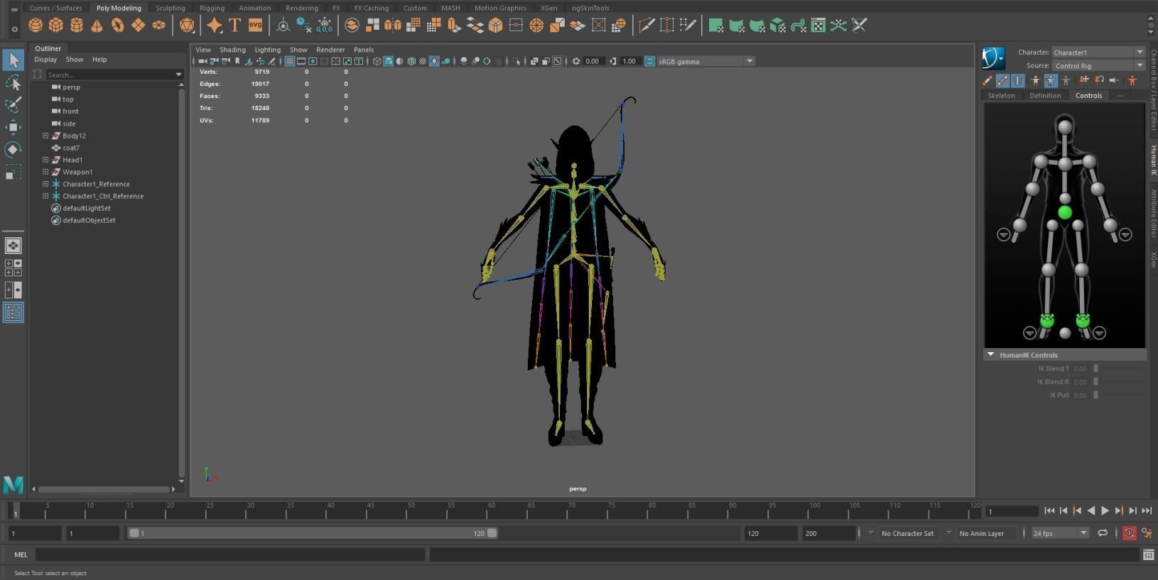 Elf Warrior - Game Ready Character Low-poly 3D model_9