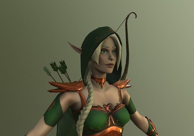 Elf Warrior - Game Ready Character Low-poly 3D model