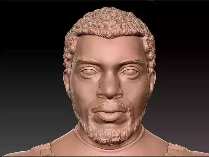Black Panther bust 3D print model