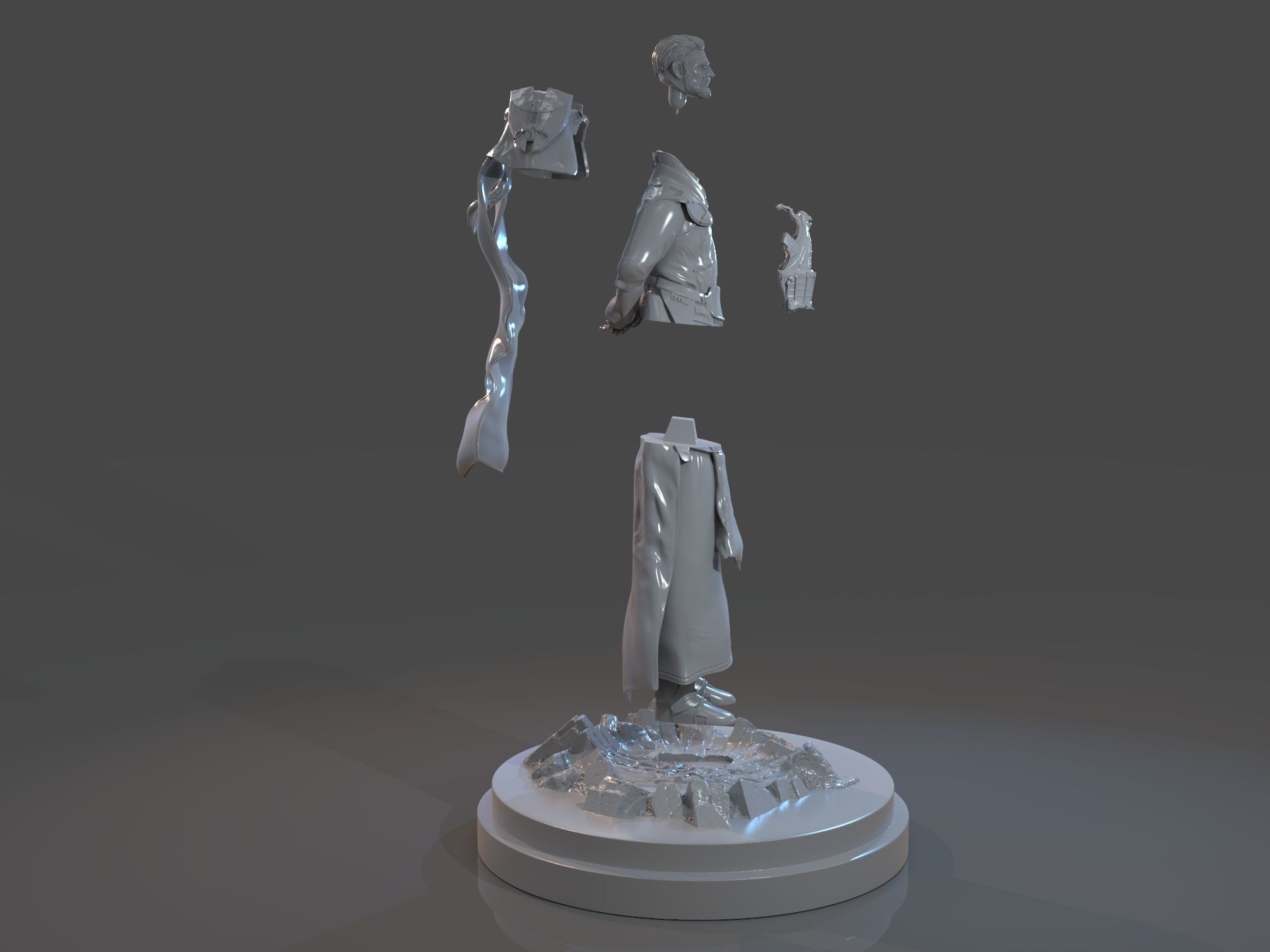 Emperor Valkorion Sculpture 3D Print Full 3D print model_32