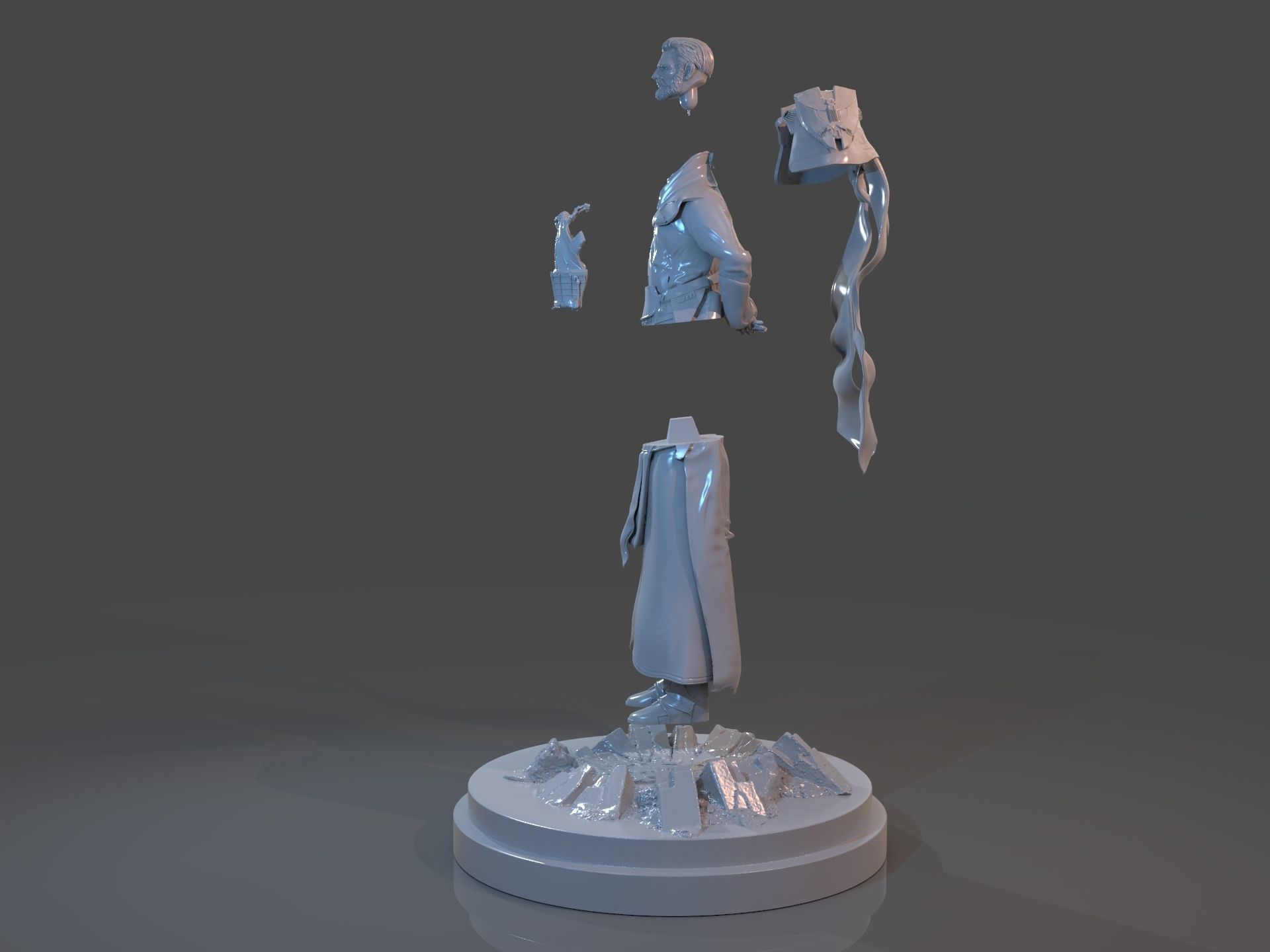 Emperor Valkorion Sculpture 3D Print Full 3D print model_29