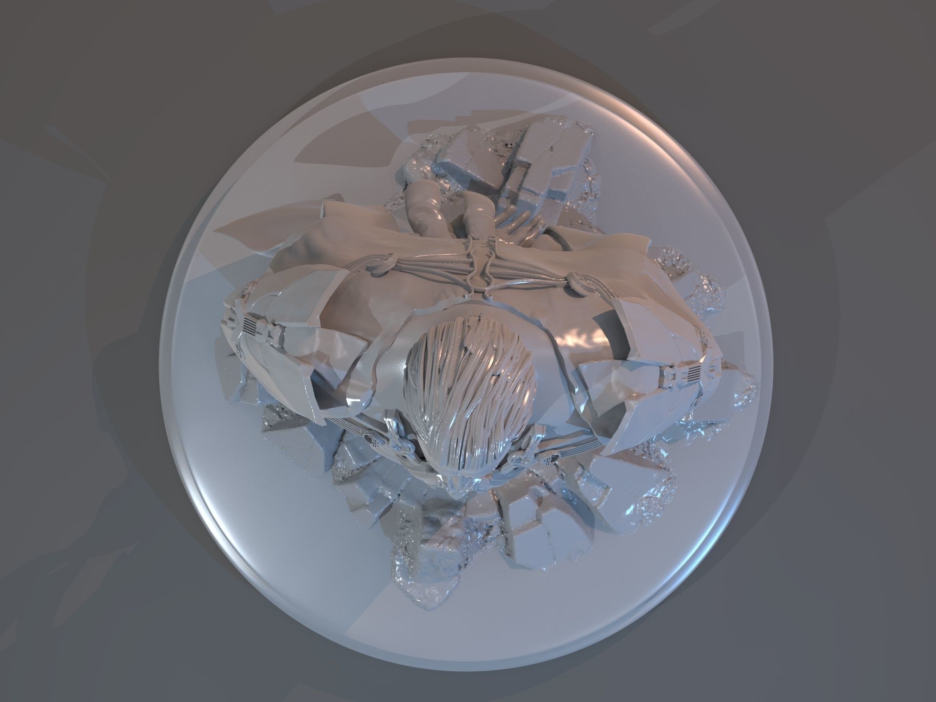 Emperor Valkorion Sculpture 3D Print Full 3D print model_27