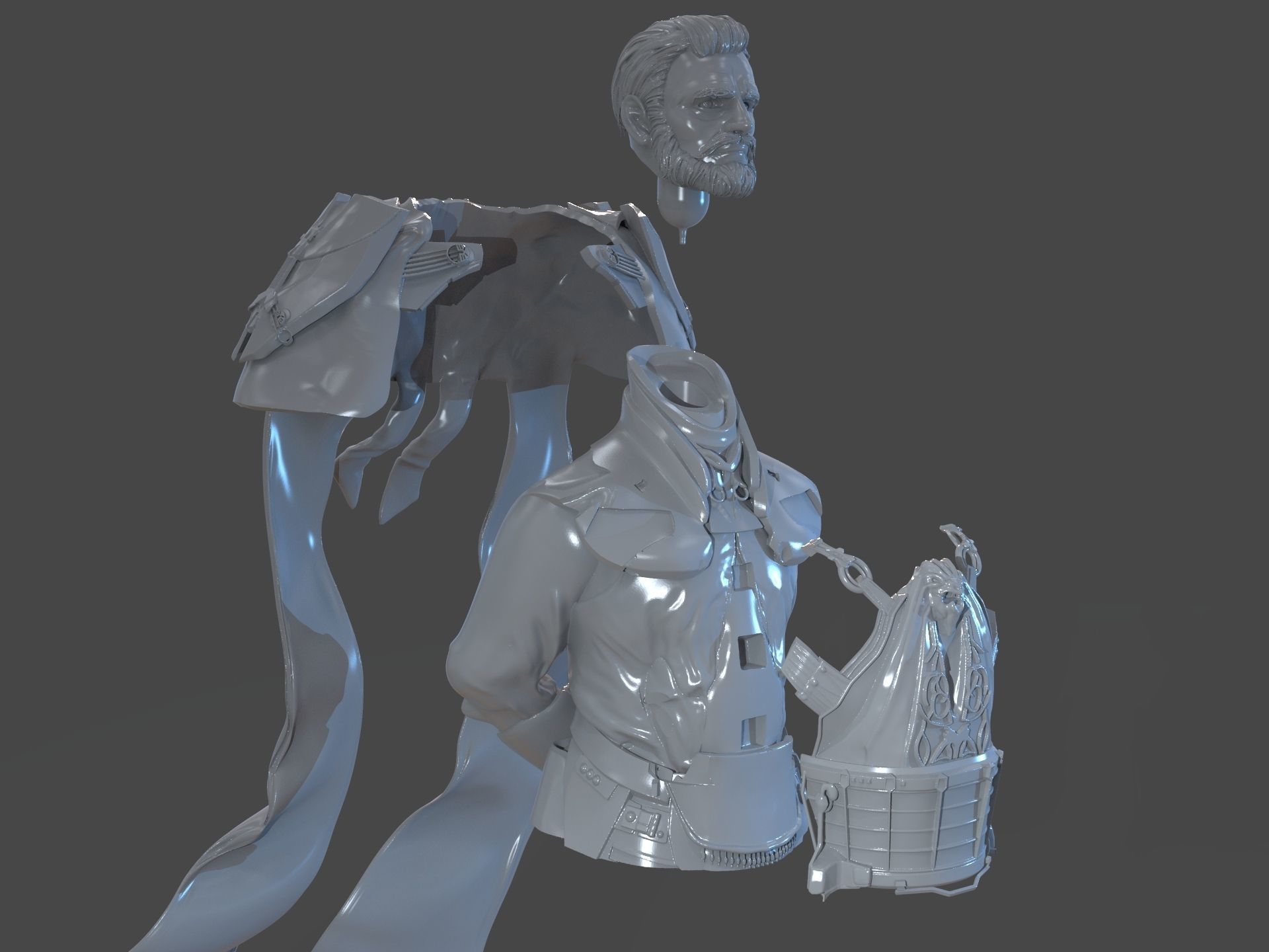 Emperor Valkorion Sculpture 3D Print Full 3D print model_33