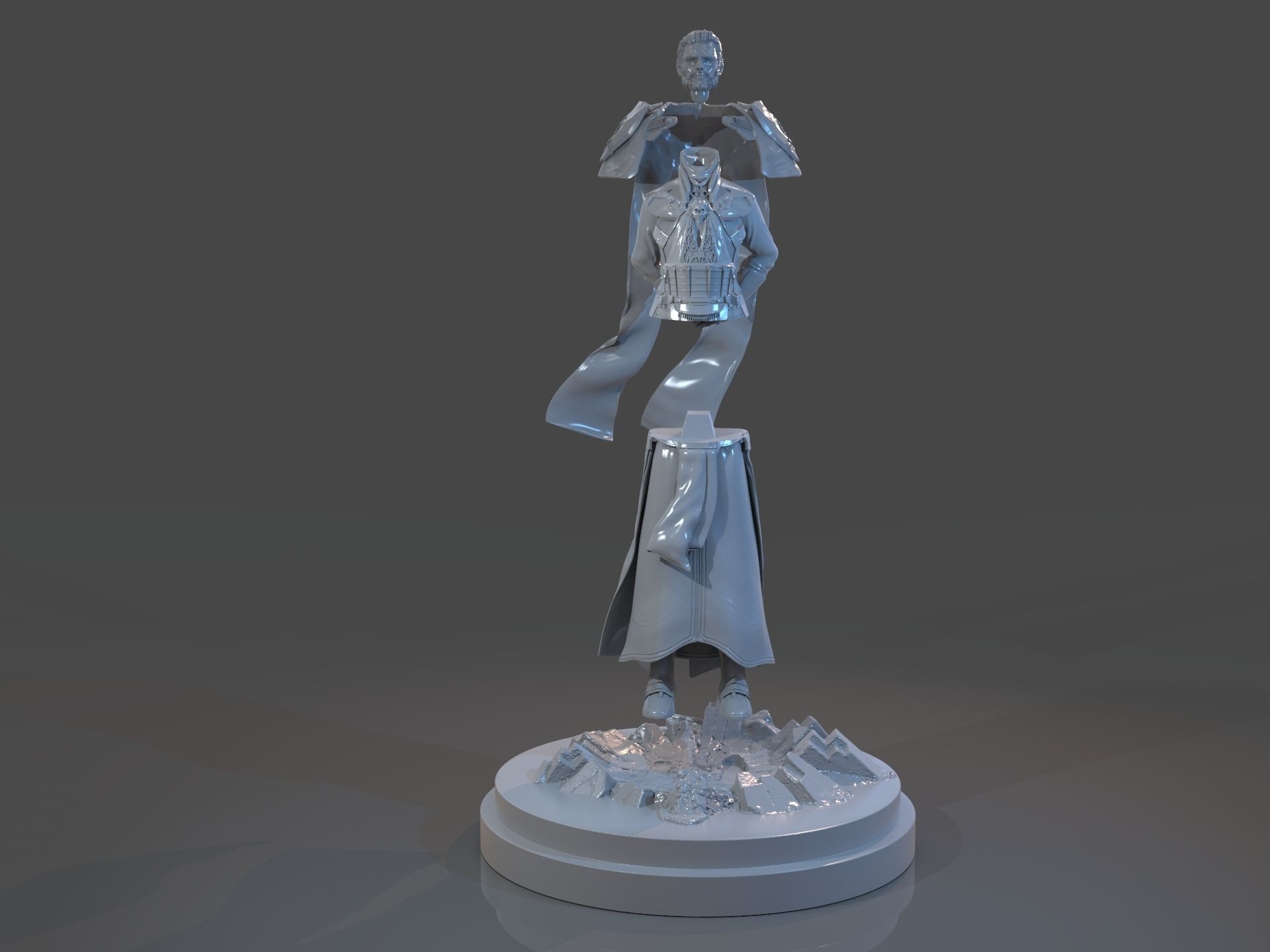 Emperor Valkorion Sculpture 3D Print Full 3D print model_28