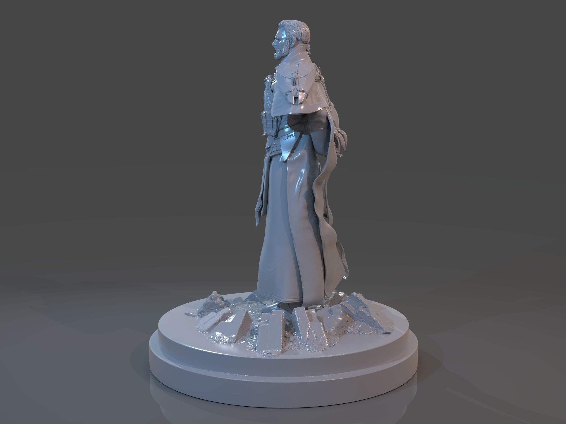 Emperor Valkorion Sculpture 3D Print Full 3D print model_3