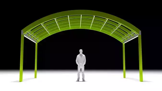 Arched Interlocking Structure Architectural Stand Alone 3D model Arched Interlocking Structure Architectural Stand Alone 3D model