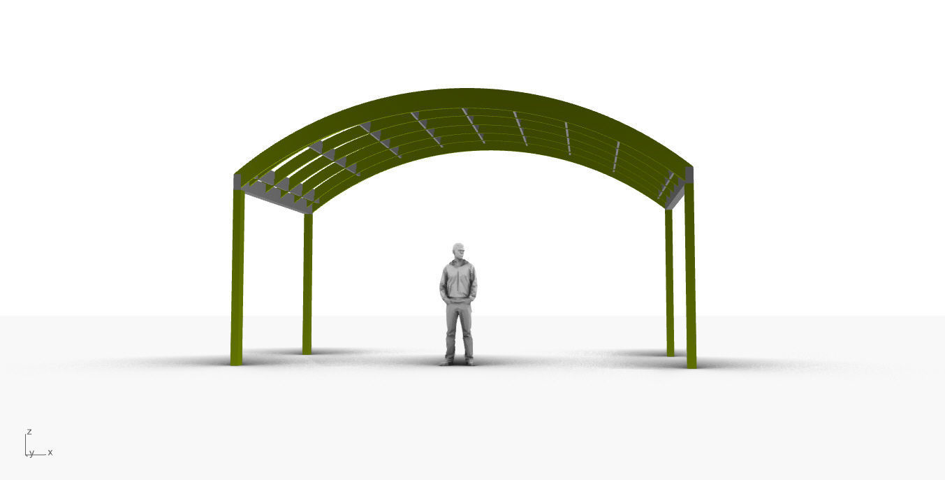 Arched Interlocking Structure Architectural Stand Alone 3D model_20