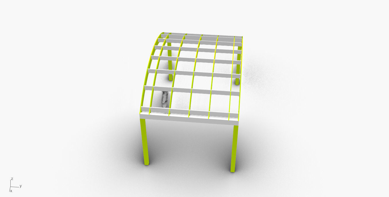 Arched Interlocking Structure Architectural Stand Alone 3D model_25