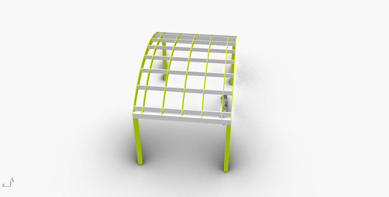 Arched Interlocking Structure Architectural Stand Alone 3D model_35