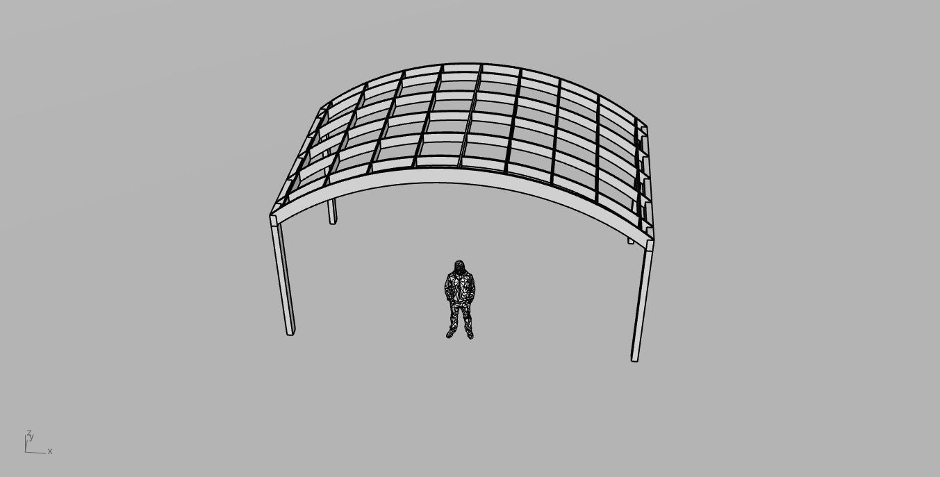 Arched Interlocking Structure Architectural Stand Alone 3D model_80