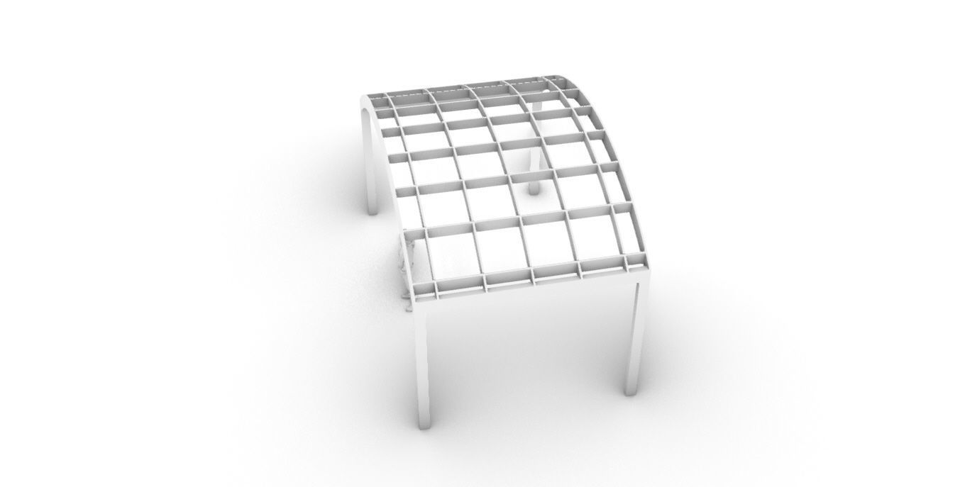 Arched Interlocking Structure Architectural Stand Alone 3D model_44