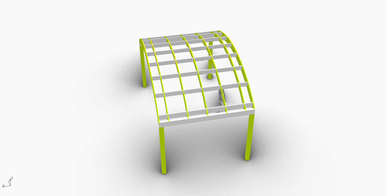 Arched Interlocking Structure Architectural Stand Alone 3D model_34