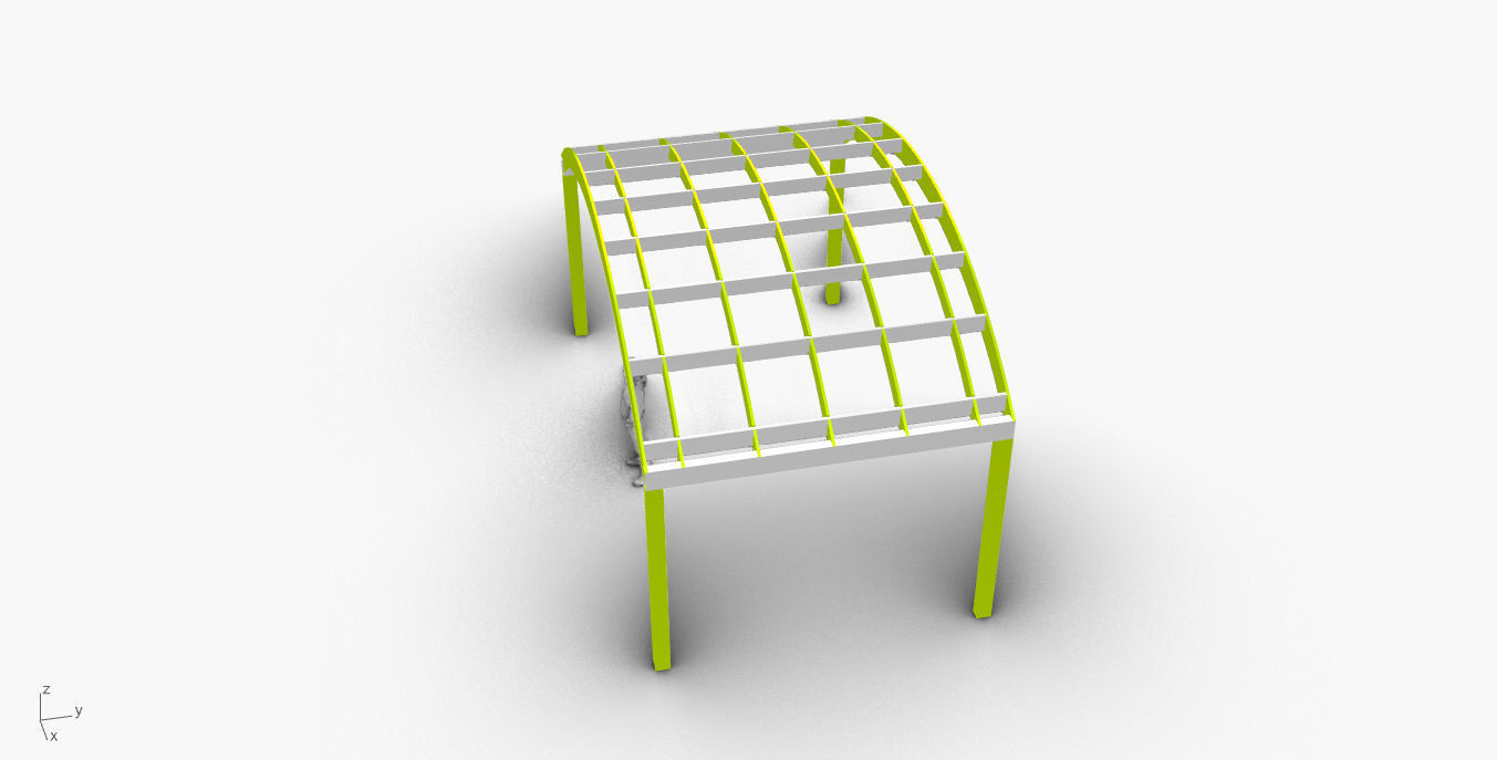 Arched Interlocking Structure Architectural Stand Alone 3D model_24