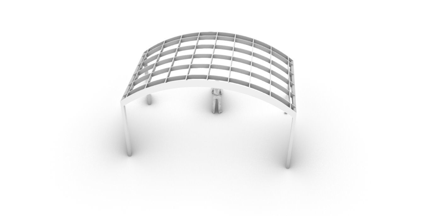 Arched Interlocking Structure Architectural Stand Alone 3D model_50