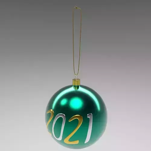 Christmas green ball Free 3D model
