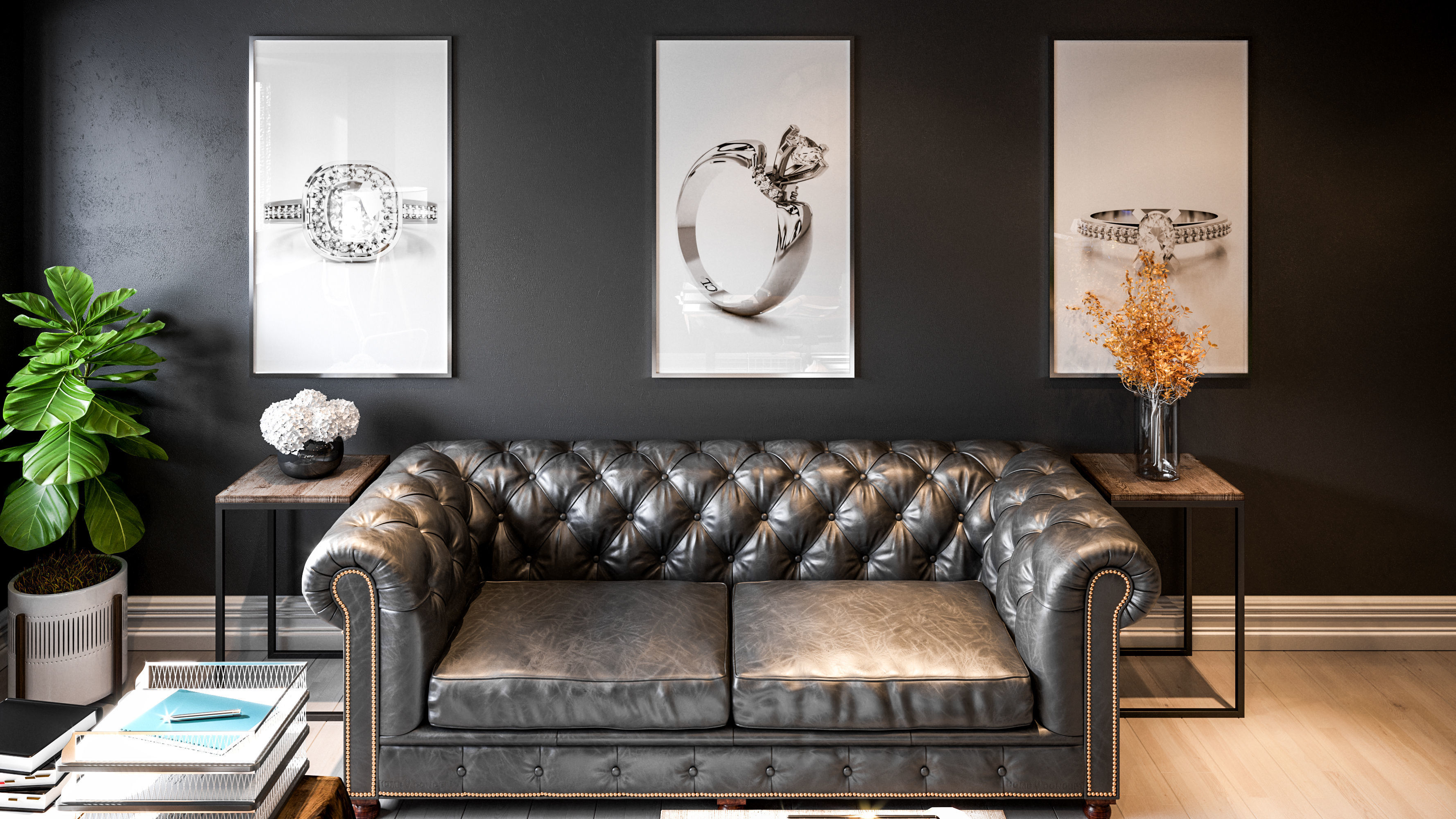 Mini Office Design 3D model_2